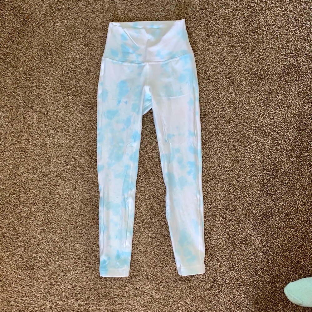 SOLDLululemon Align Custom Tie-dye White Size 4